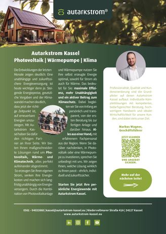 Beispielarbeit von Autarkstrom erneuerbare Energien Kassel GmbH - veröffentlicht auf Elektriker.org