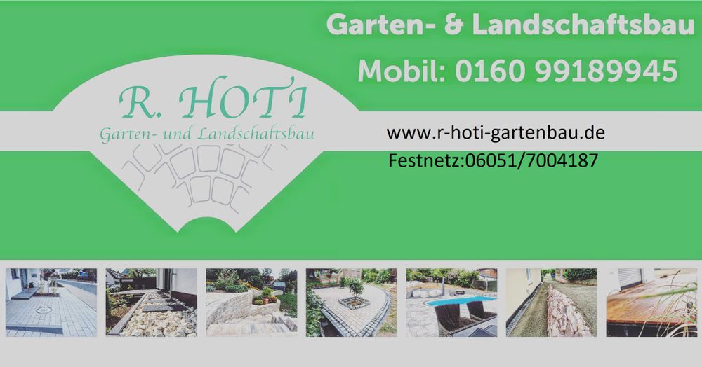 Logo der Firma R.Hoti Garten- und Landschaftsbau aus Gründau auf dem Branchenportal Gartenbau.org