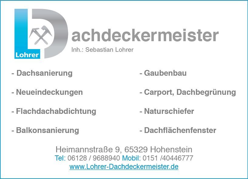 Logo der Firma Sebastian Lohrer Meister im Dachdeckerhandwerk aus Hohenstein auf dem Branchenportal Dachdecker.com