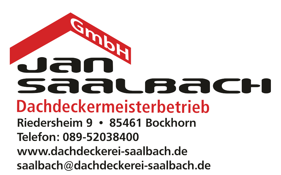 Logo der Firma Dachdeckerei Jan Saalbach GmbH  aus Bockhorn (Erding bei München) auf dem Branchenportal Dachdecker.com