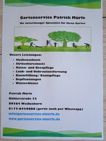 Hausmeister- und Gartenservice Patrick Mürle in Weißenhorn