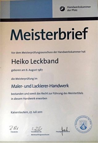 Beispielarbeit von Malermeisterbetrieb Leckband - veröffentlicht auf Maler.org