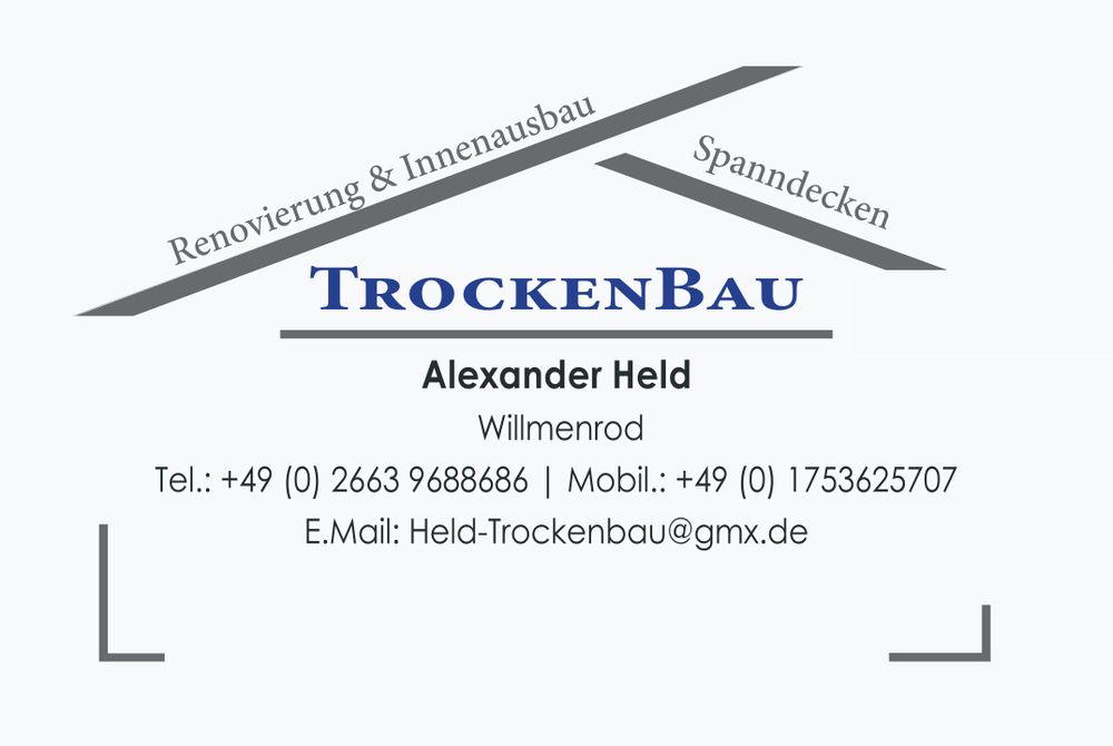 Logo der Firma Alexander Held Trockenbau aus Willmenrod auf dem Branchenportal Trockenbauunternehmen.net