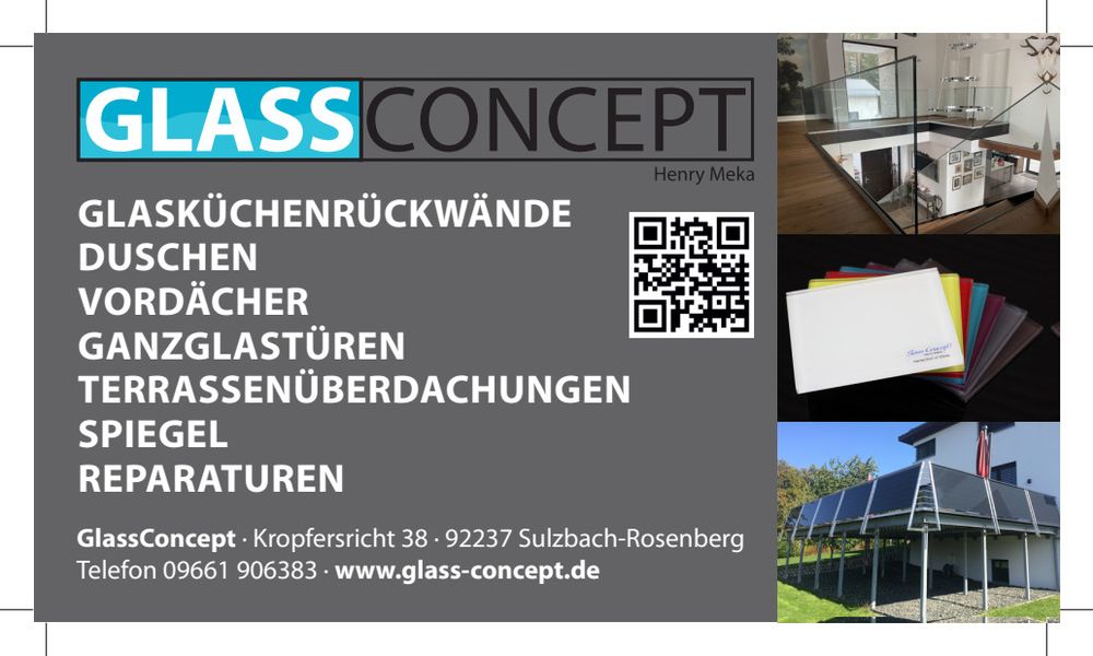 Logo der Firma Glasbau Glasconcept aus Sulzbach-Rosenberg auf dem Branchenportal Glaserei.org