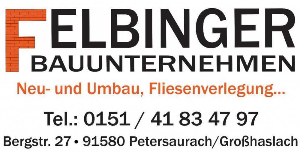 Logo der Firma FELBINGER BAUUNTERNEHMEN aus Petersaurach auf dem Branchenportal Bauunternehmen.org