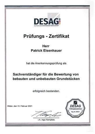 Beispielarbeit von Sachverständigenbüro Eisenhauer - veröffentlicht auf Gutachter.org