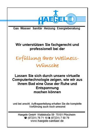 Beispielarbeit von Haegele Gas- Wasser-Wärmeinstallation GmbH - veröffentlicht auf Sanitaer.org