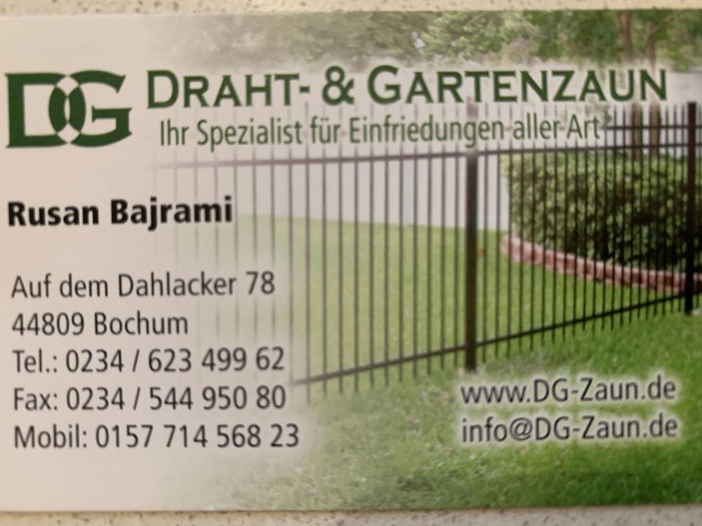 Logo der Firma Rushan Bajrami Zaunbau Gartenpflege aus Bochum auf dem Branchenportal Gartenbau.org