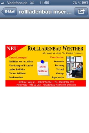 Beispielarbeit von Rollladenbau Werther - veröffentlicht auf Bauunternehmen.org