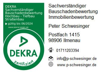 Logo der Firma Bausachverständiger Peter Schwesinger aus Ilmenau auf dem Branchenportal Gutachter.org