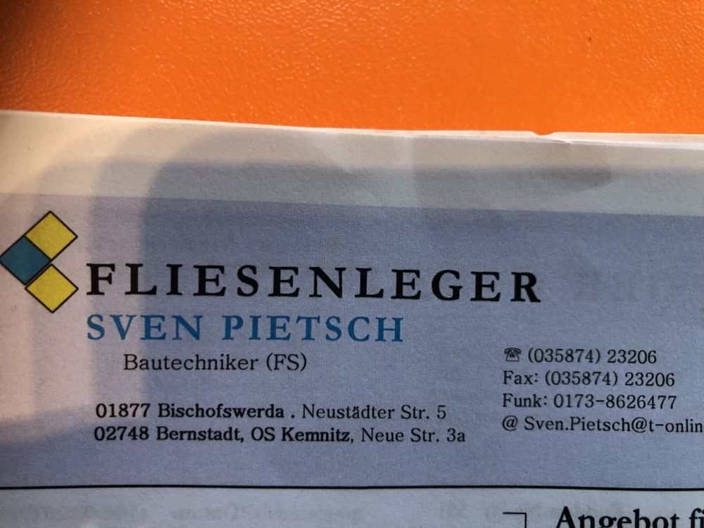 Logo der Firma Fliesenleger & Trockenbau Sven Pietsch aus Bischofswerda auf dem Branchenportal Fliesenleger.net