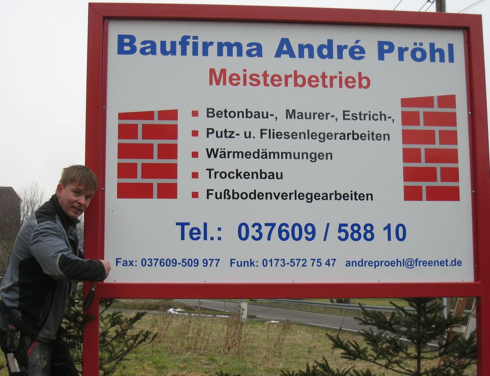 Logo der Firma Baufirma André Pröhl aus Limbach-Oberfrohna auf dem Branchenportal Fliesenleger.net